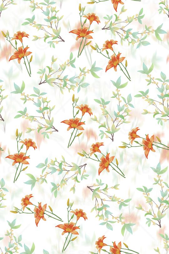 绿植树叶印花华亿平台图片