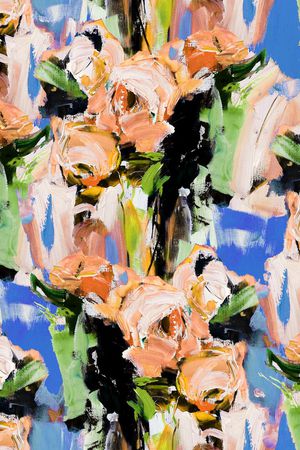 抽象花卉印花华亿平台图片