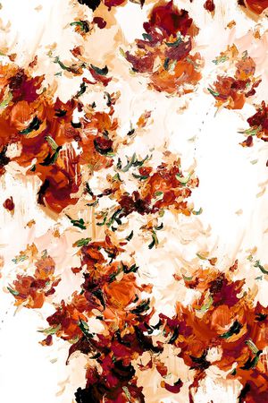 抽象花卉印花华亿平台图片