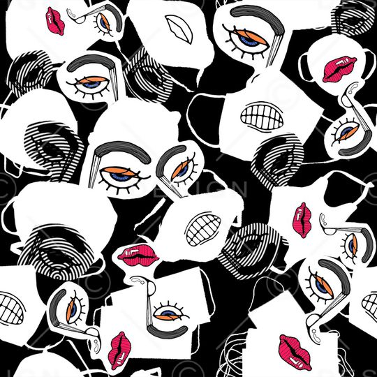 眼睛印花华亿平台图片