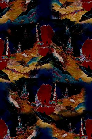 复古印花华亿平台图片