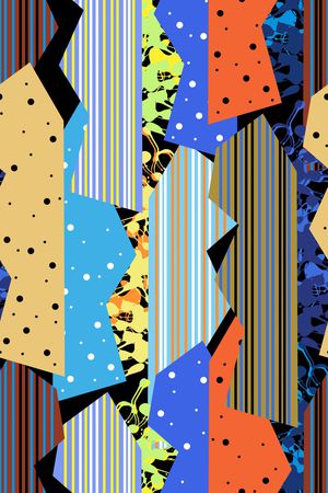 抽象男装印花华亿平台图片