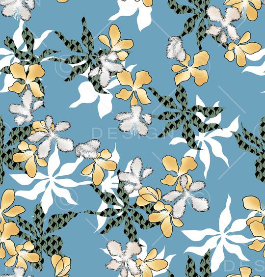 连衣裙印花华亿平台图片