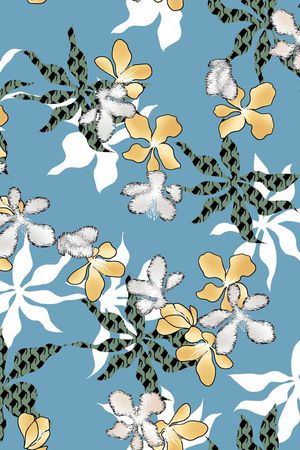 连衣裙印花华亿平台图片