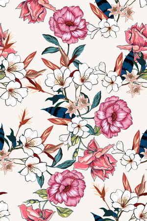 中老年花卉印花华亿平台图片