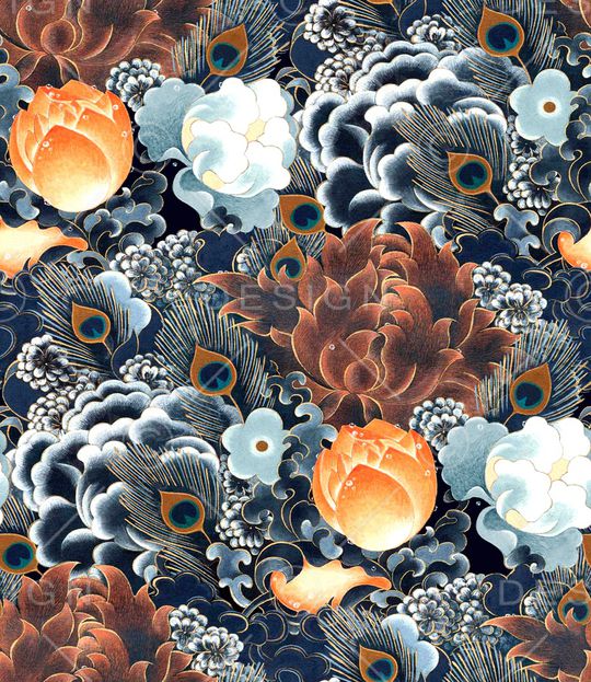 羽毛印花华亿平台图片