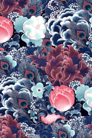 羽毛印花华亿平台图片