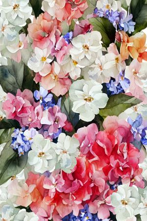 花卉印花华亿平台图片