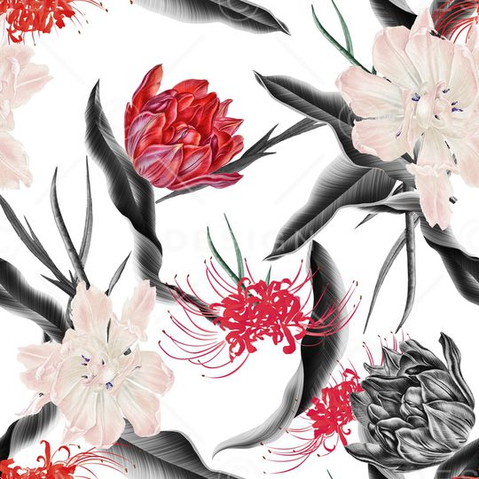 花卉印花华亿平台图片