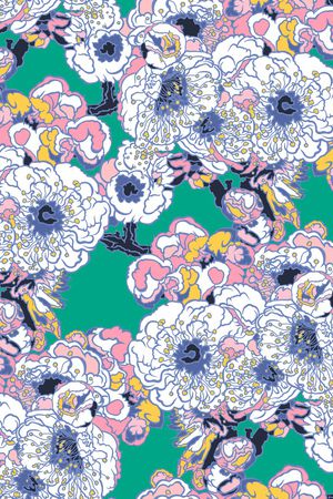 年轻女性印花华亿平台图片