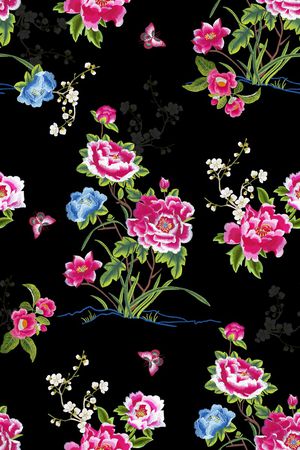 旗袍印花华亿平台图片