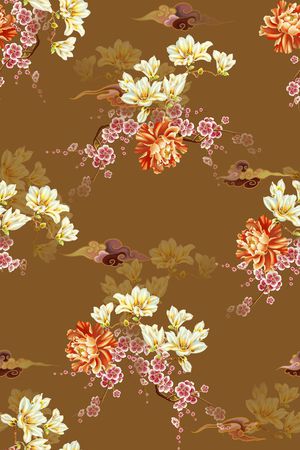 花卉印花华亿平台图片