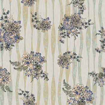 民族花卉印花华亿平台图片