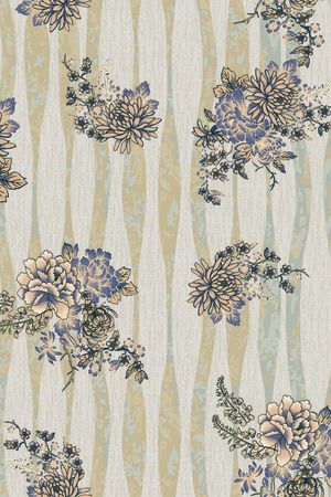 民族花卉印花华亿平台图片