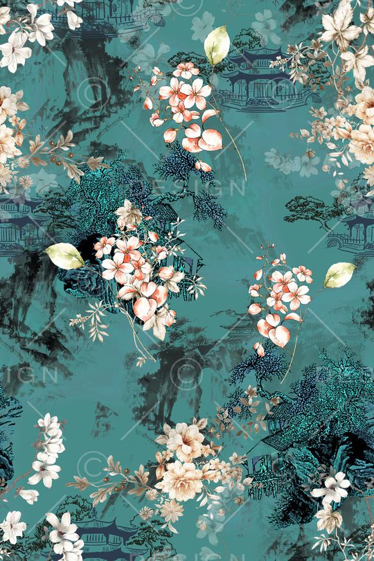 花卉印花华亿平台图片