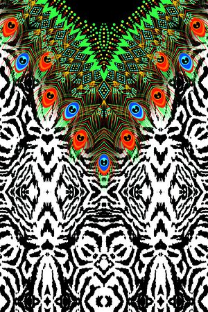 羽毛印花华亿平台图片