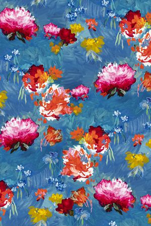 抽象花卉印花华亿平台图片