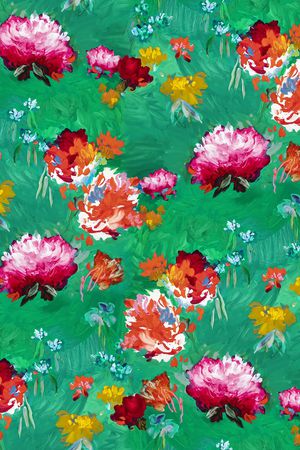 抽象花卉印花华亿平台图片