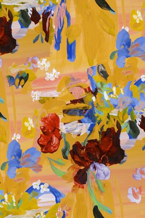 抽象花卉印花华亿平台图片