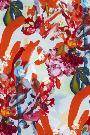 抽象花卉印花华亿平台图片