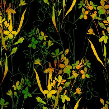 线条花卉印花华亿平台图片