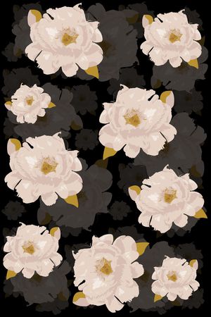 抽象花卉印花华亿平台图片