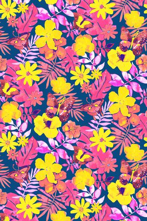 蝴蝶印花华亿平台图片