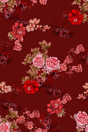 花卉印花华亿平台图片