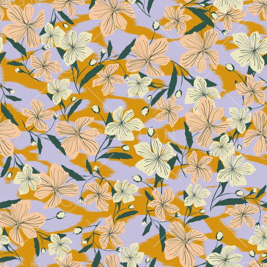 花卉印花华亿平台图片