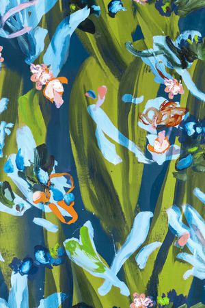 抽象花卉印花华亿平台图片