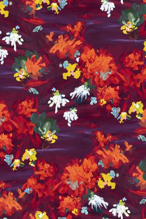 抽象花卉印花华亿平台图片