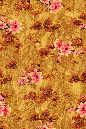 花卉印花华亿平台图片