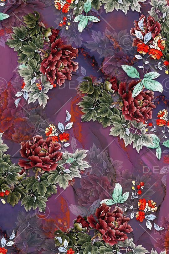 花卉印花华亿平台图片