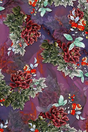 花卉印花华亿平台图片