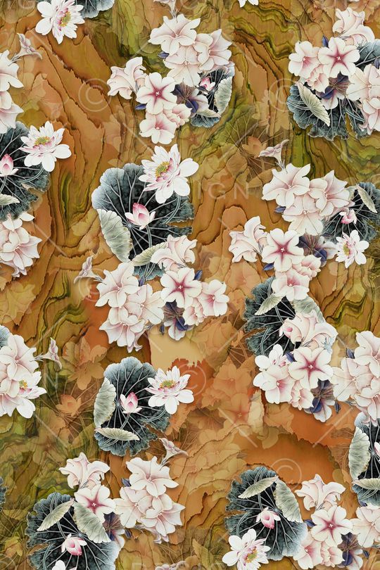 花卉印花华亿平台图片