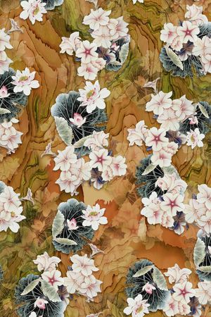 花卉印花华亿平台图片