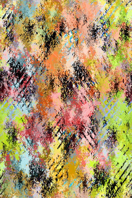 抽象男装印花华亿平台图片