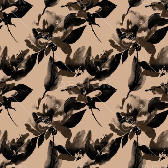 抽象花卉印花华亿平台图片