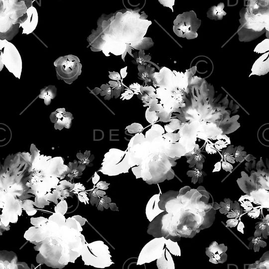 抽象花卉印花华亿平台图片