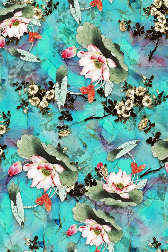 花卉印花华亿平台图片