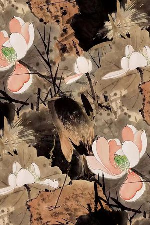 荷花印花华亿平台图片