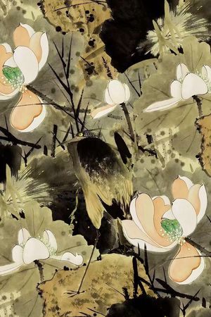 荷花印花华亿平台图片