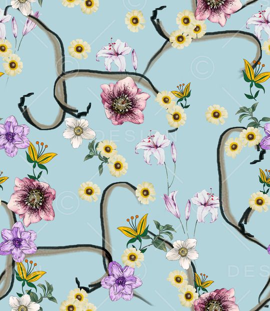 连衣裙印花华亿平台图片