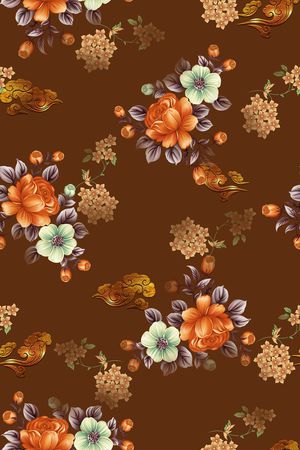 花卉印花华亿平台图片