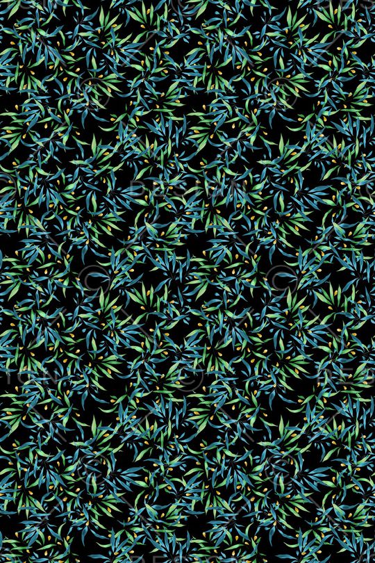 黑底花卉印花华亿平台图片