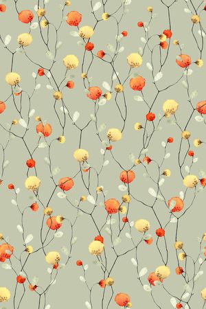 绿植树叶印花华亿平台图片