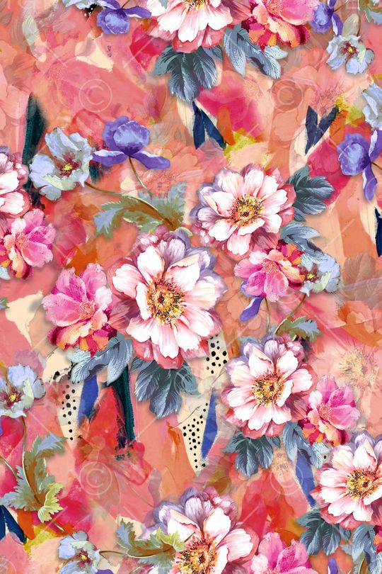 花卉印花华亿平台图片