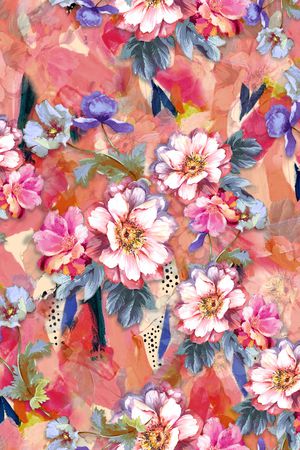 花卉印花华亿平台图片