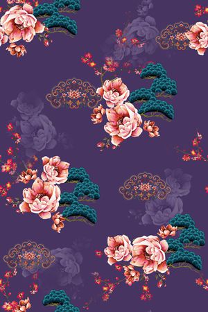 花卉印花华亿平台图片