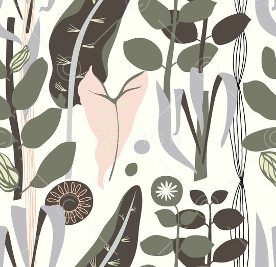 绿植树叶印花华亿平台图片